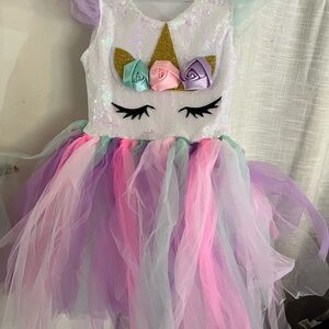 Sparkling Unicorn Costume for Kids - Pink, Purple, Gold